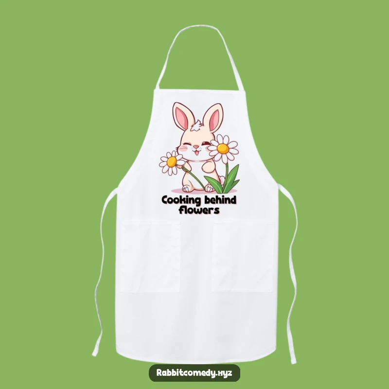 Funny Mischievous Rabbit Apron, Hilarious Kitchen Wear for Playful Chefs