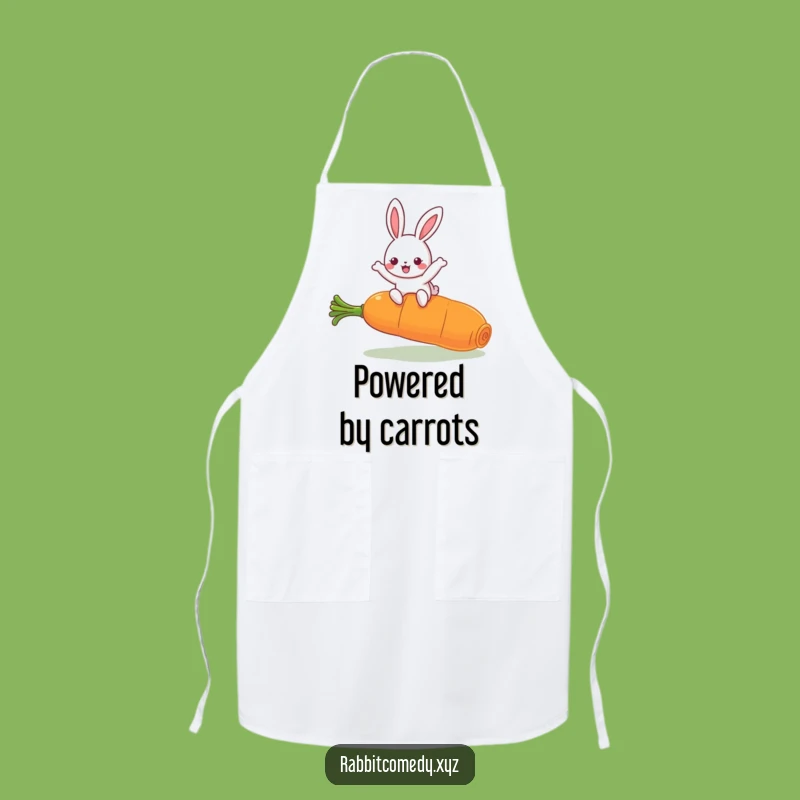 Funny Kawaii Rabbit Leaping Carrot Apron: Kitchen Fun, Perfect Funny Gift