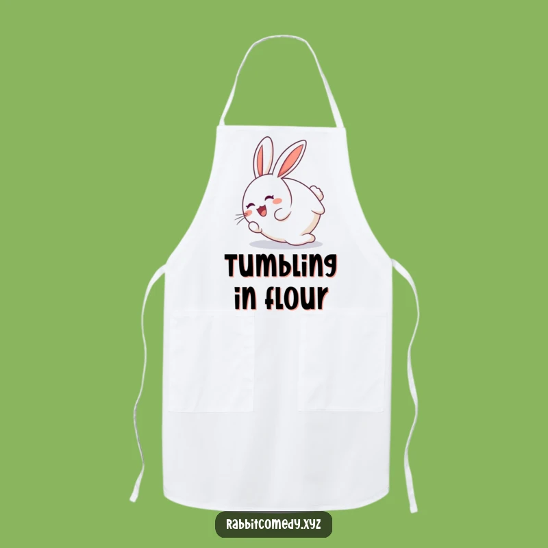 Funny Tumbling Rabbit Apron: Cook with Joyful Energy