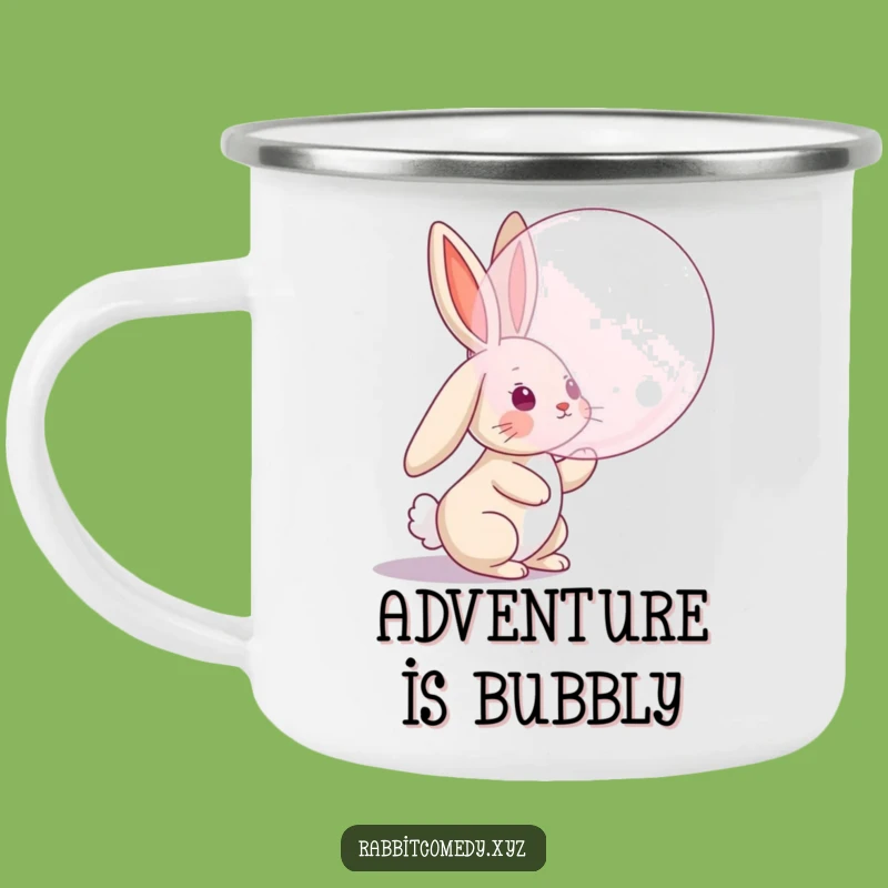 Funny Trail Bubble Mug, Rabbit Floppy Ear Camp Cup, Humorous Outdoor Gift