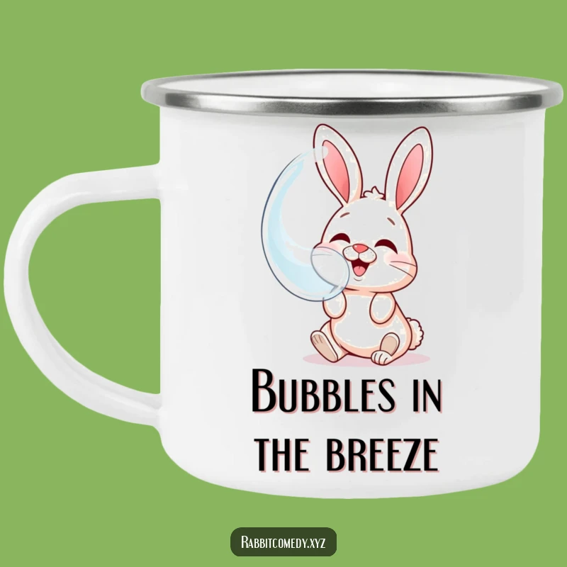 Funny Giggling Rabbit Bubble Camping Mug: Outdoor Fun Cup