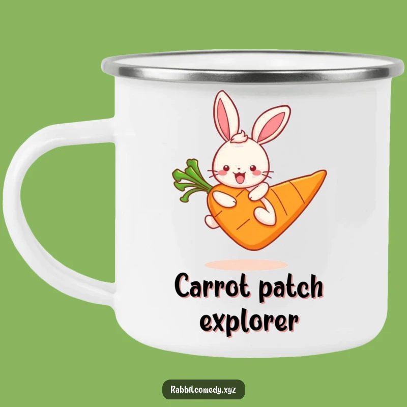 Funny Kawaii Rabbit Carrot Trail Camping Mug: Adventure Fuelled by Joy