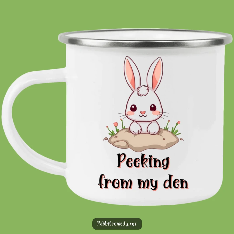 Funny Cute Rabbit Hole Camping Mug: Durable Character Funny Gift