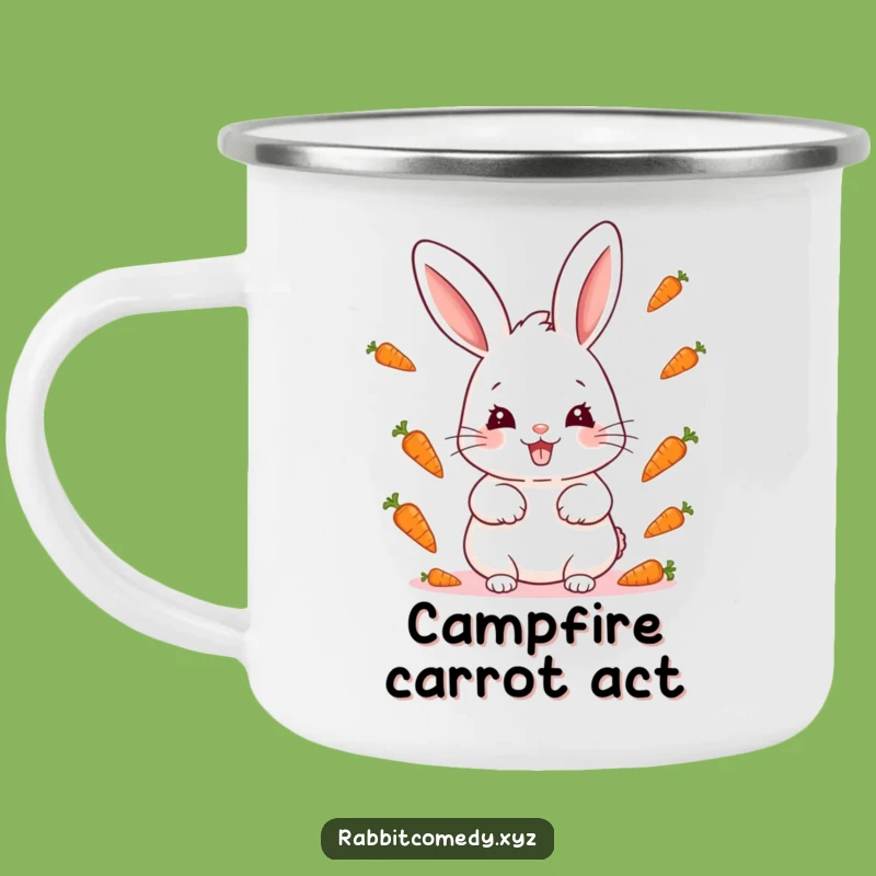 Funny Kawaii Rabbit Carrot Juggling Camping Mug: Adventure Fuelled by Play