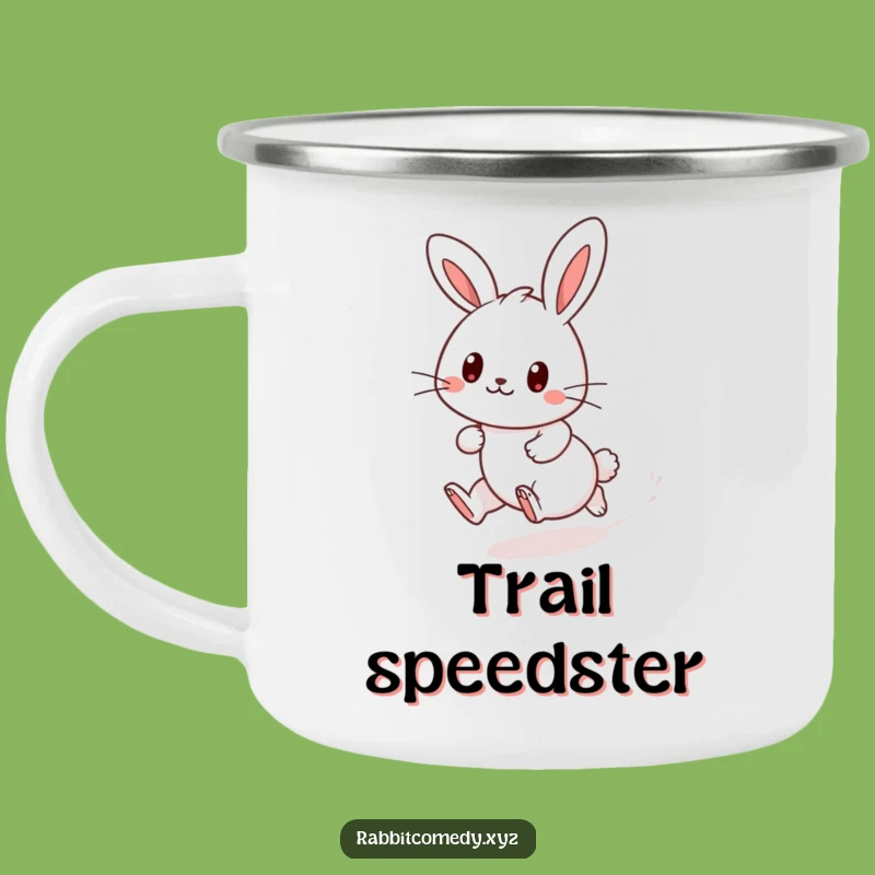 Funny Kawaii Rabbit Dash Camping Mug - Cute Outdoor Fun & Playful Gift