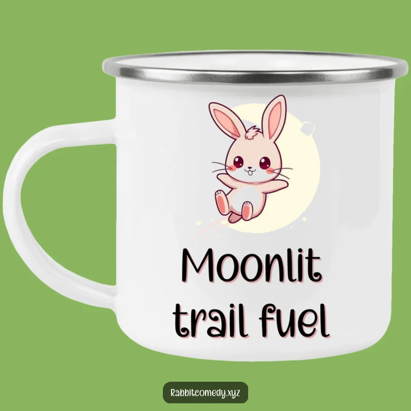 Funny Moonbeam Leap Rabbit Camping Mug: Durable & Humorous Dreamer Gift!