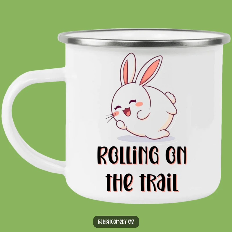 Funny Tumbling Rabbit Camping Mug: Adventure Fuel for Your Smile