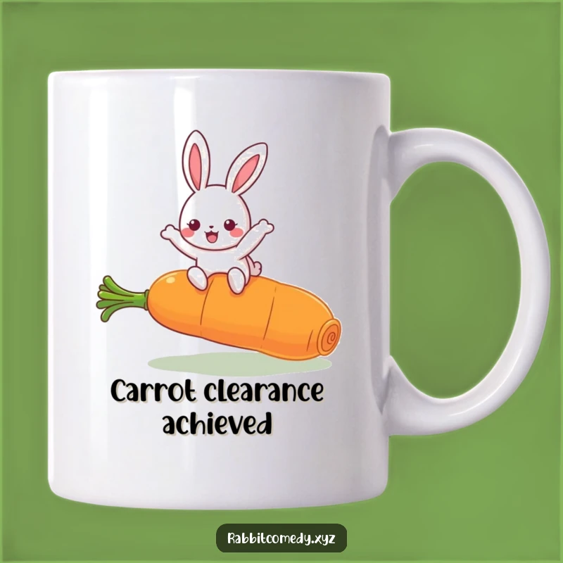 Funny Kawaii Rabbit Leaping Carrot Mug: The Ultimate Funny Gift for Rabbit Lovers