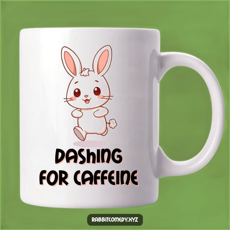Funny Dashing Rabbit Mug: A Speedy Gift for Happy People