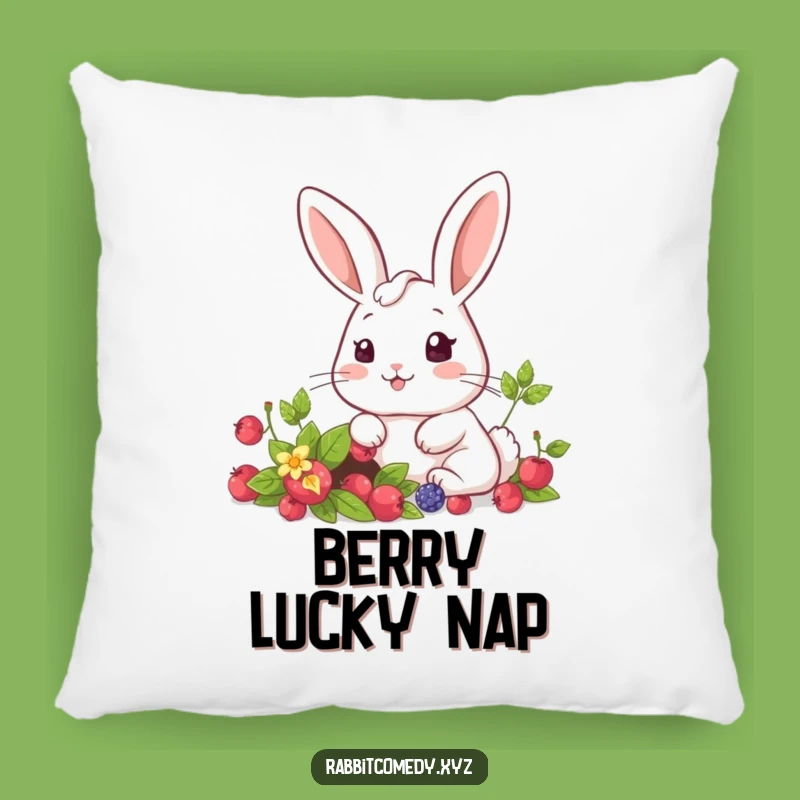 Funny Kawaii Rabbit Berry Snuggle Pillow: Cozy Up with Sweet Surprise