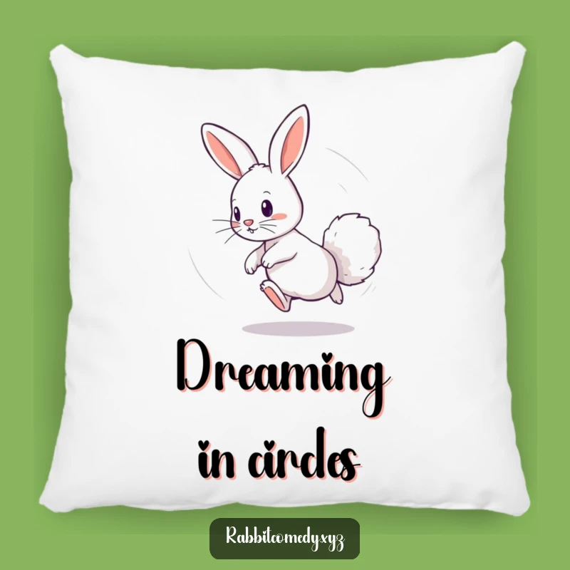 Funny Dizzy Rabbit Tail Pillow - Playful Circle Comfort Gift