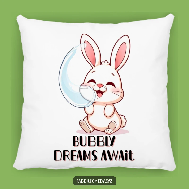Funny Giggling Rabbit Bubble Pillow: Cozy Reflective Comfort