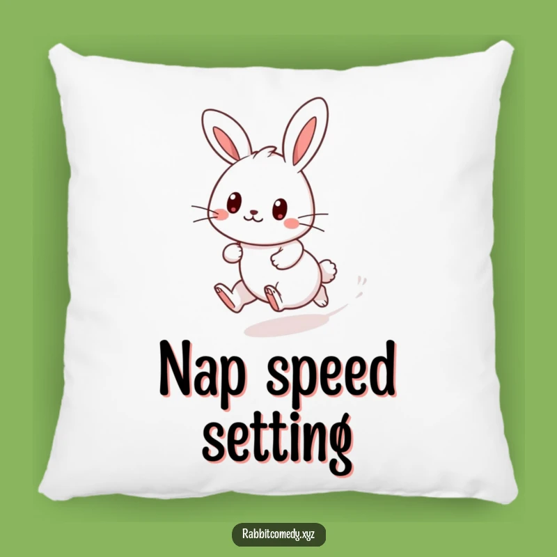 Funny Kawaii Rabbit Dash Pillow - Cozy & Cute Playful Companion Gift