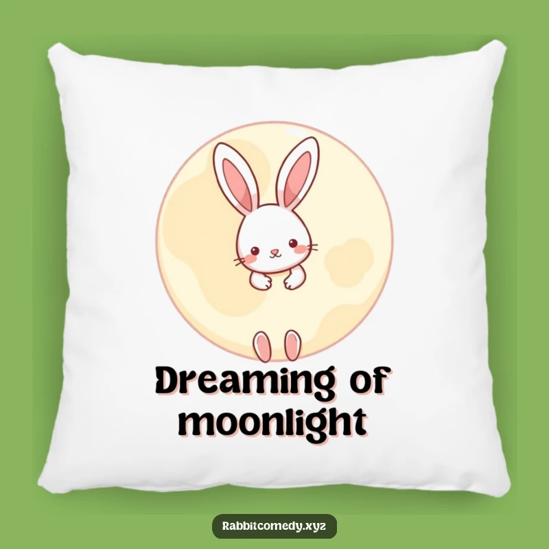 Funny Peeking Rabbit Moon Pillow - Cozy & Whimsical Comfort Gift