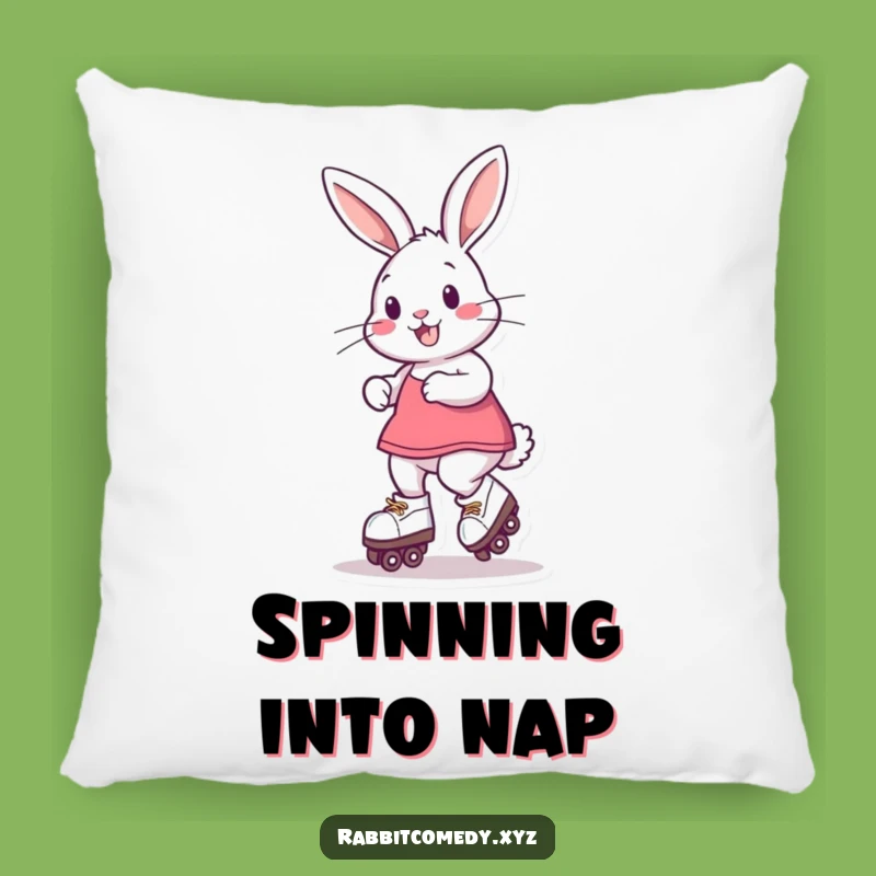 Funny Roller Skate Rabbit Pillow: Cozy Fun for Your Sofa