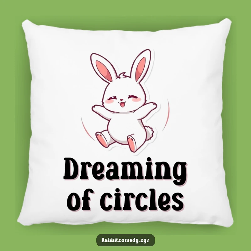 Funny Spinning Rabbit Pillow: Cozy Bouncing Bunny Cushion, Humorous Gift Accent