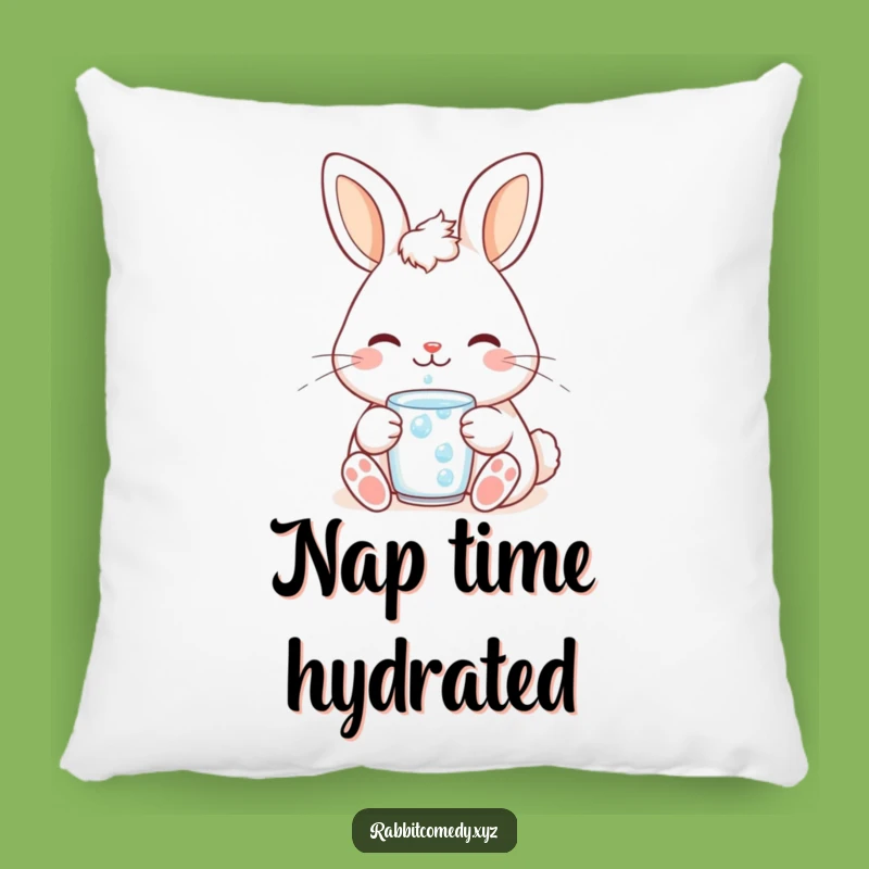Soft Funny Rabbit Dewdrop Pillow - Cozy & Humorous Accent for Peaceful Comfort