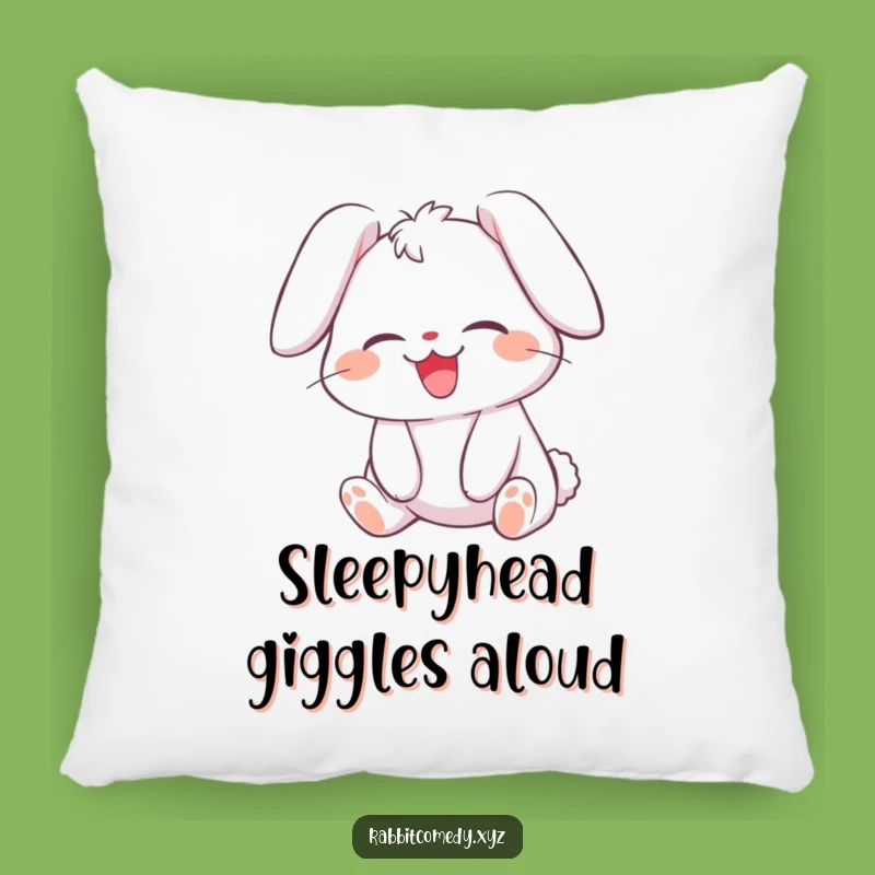 Funny Giggling Rabbit Pillow: Laughter Comfort, Soft Humorous Gift for Cozy Spaces