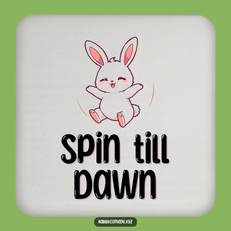 Funny Spinning Rabbit Coaster: Protect Surfaces Humorously, Bouncing Bunny Gift