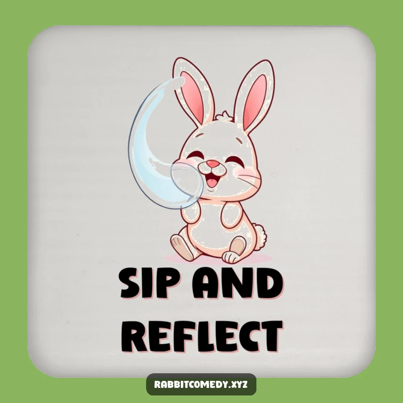 Funny Giggling Rabbit Bubble Coaster: Protect Surfaces with Giggles