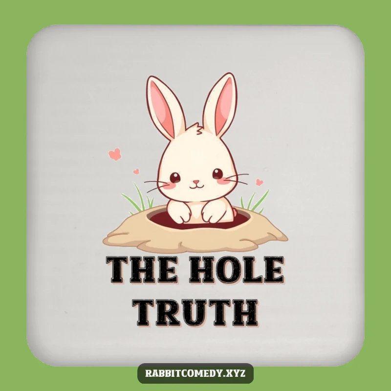 Funny Peeking Rabbit Drink Coaster: Cute Protection for Surfaces