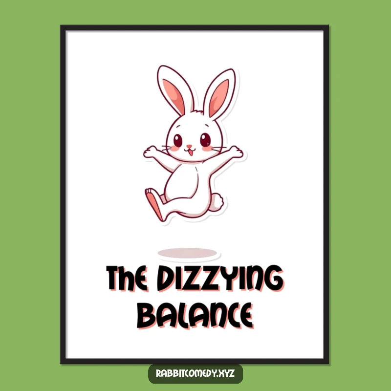 Funny Spinning Rabbit Poster: Add Dynamic Art to Your Walls