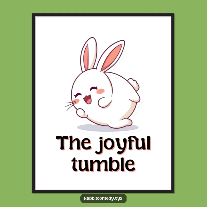 Funny Tumbling Rabbit Poster: Bring Joyful Art Home