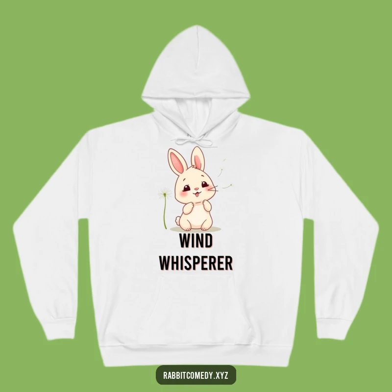 Cozy Funny Kawaii Rabbit Dandelion Hoodie - Warm, Humorous & Adorable Gift Idea