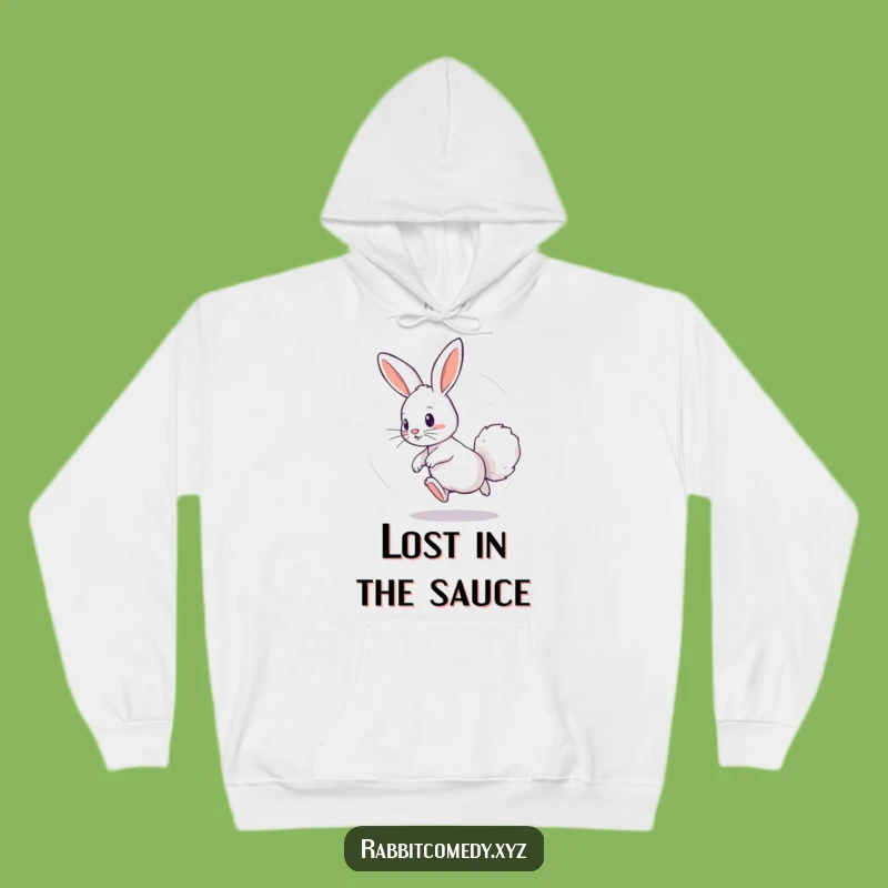 Cozy Funny Dizzy Rabbit Hoodie - Playful Circle Comfort Gift