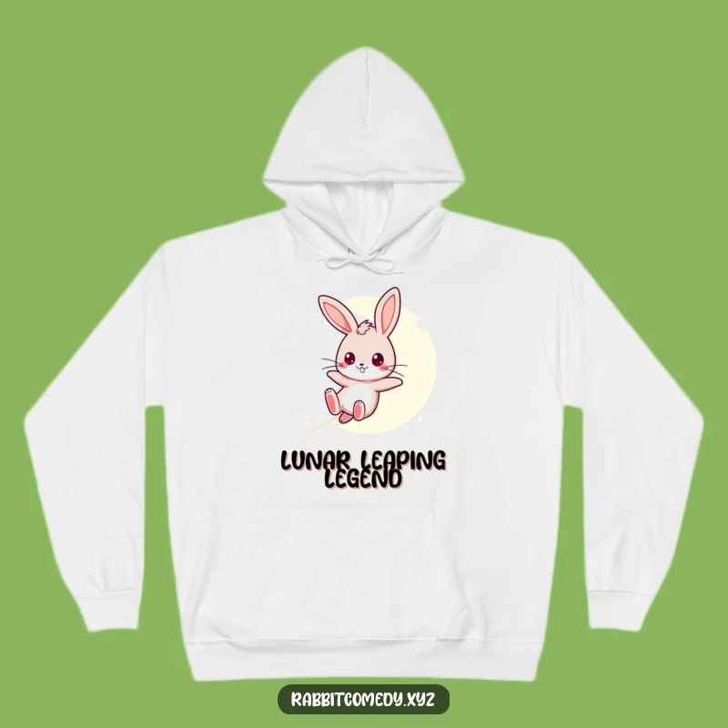 Funny Moonbeam Leap Rabbit Hoodie: Cozy & Humorous Magical Sweatshirt - Gift!