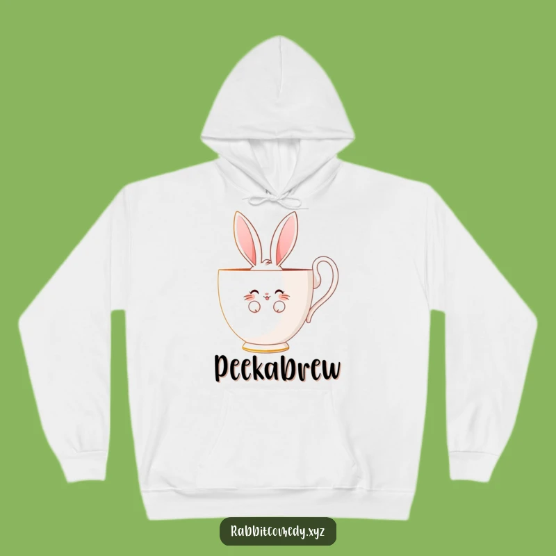 Cozy Funny Shy Rabbit Hoodie - Teacup Comfort - Adorable Gift Choice