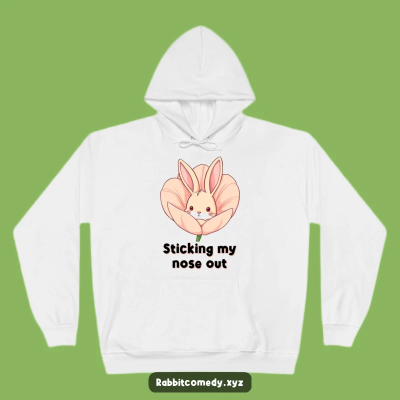 Funny Curious Rabbit Hoodie, Cozy and Hilarious Winter Wear for Animal Lovers