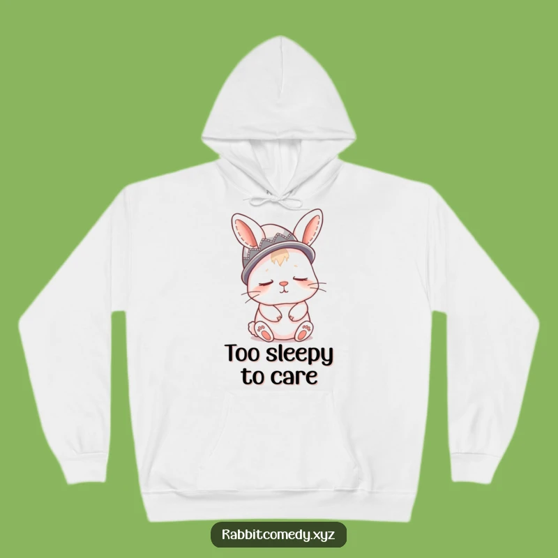 Funny Sleepy Rabbit Hoodie, Cozy and Hilarious Comfort for Relaxing Days