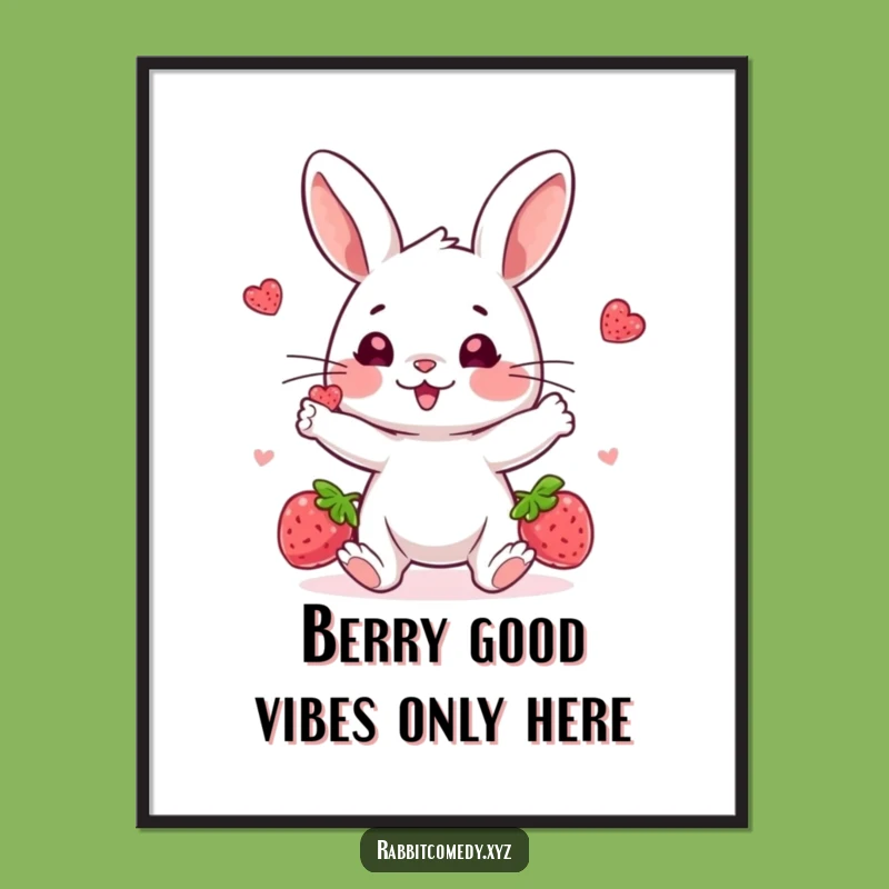 Free Printable Wall Art: Juggling Rabbit - Fun Downloadable Decor, Berry Joy