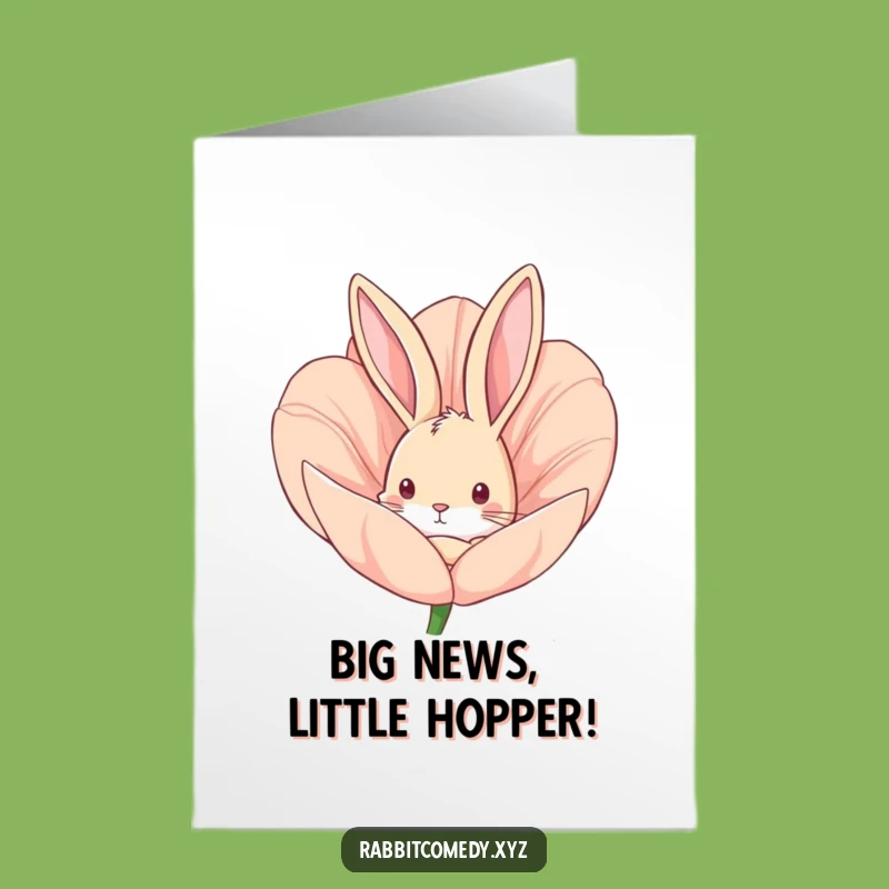 Free Printable Congrats Card: Curious Rabbit Peeking, Funny Downloadable Gift for Any Occasion!