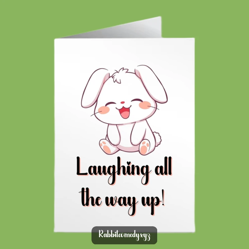 Free Printable Congrats Card: Giggling Rabbit - Joyful Downloadable Celebration Gift