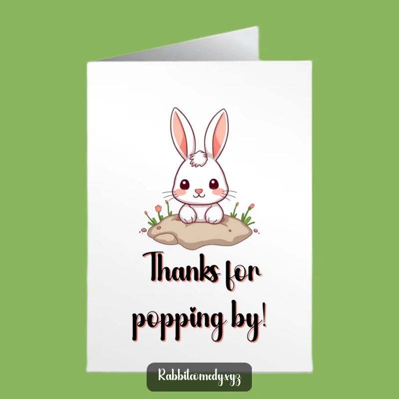 Free Printable Peek-a-Boo Rabbit Thank You Card - Adorable Downloadable Note