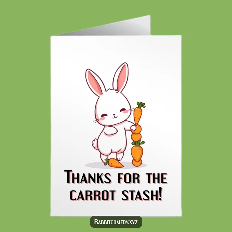 Free Printable Thank You: Petite Rabbit Carrots, Funny Downloadable Art & Gift Idea!