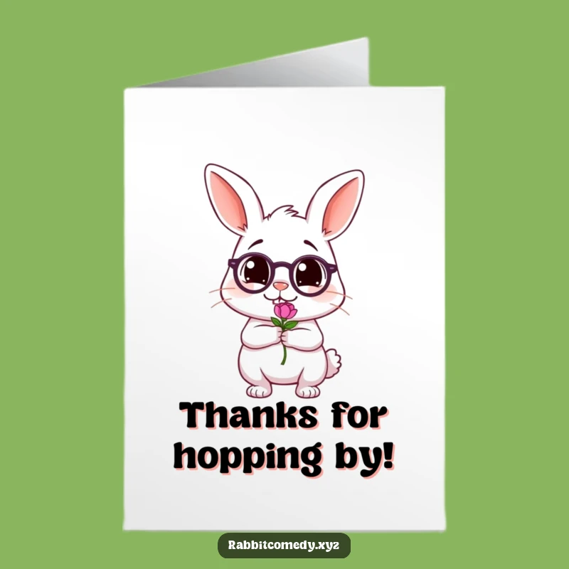 Free Printable Thank You Card: Tipsy Rabbit Gratitude, Your Funny Downloadable Gift!
