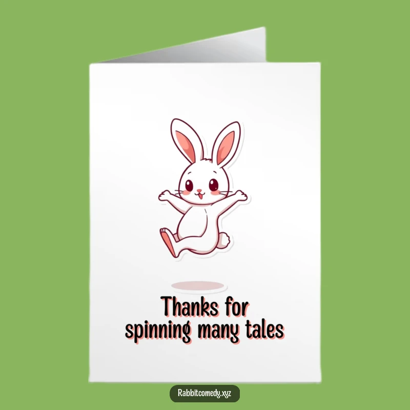 Free Printable Rabbit Thank You Card: Spinning Motion Design for a Wobbly Appreciation