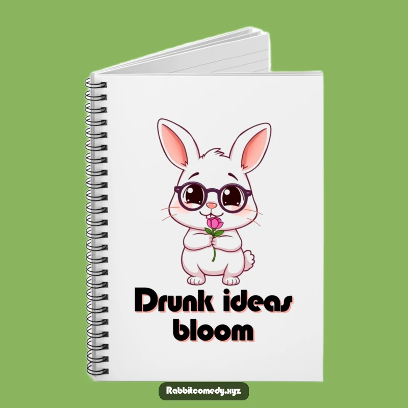 Funny Tipsy Rabbit Notebook: Wobbling Flower Holder Journal - A Hilarious Gift!