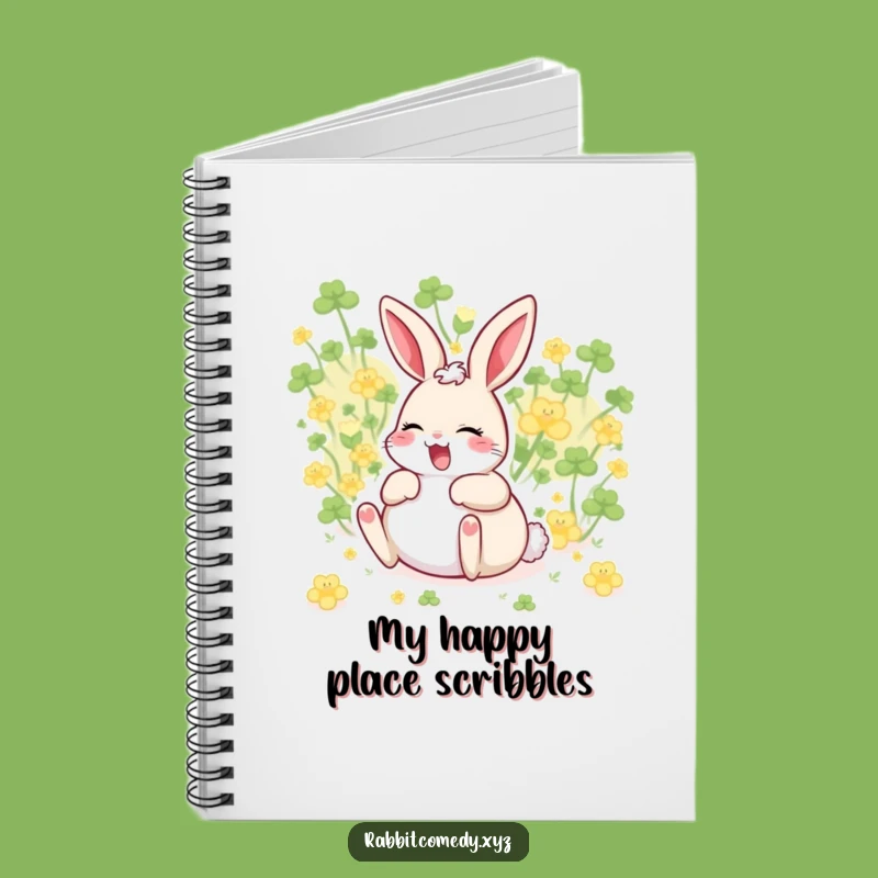 Funny Giggling Rabbit Notebook: Jot Down Happy Thoughts, Playful Humor Journal