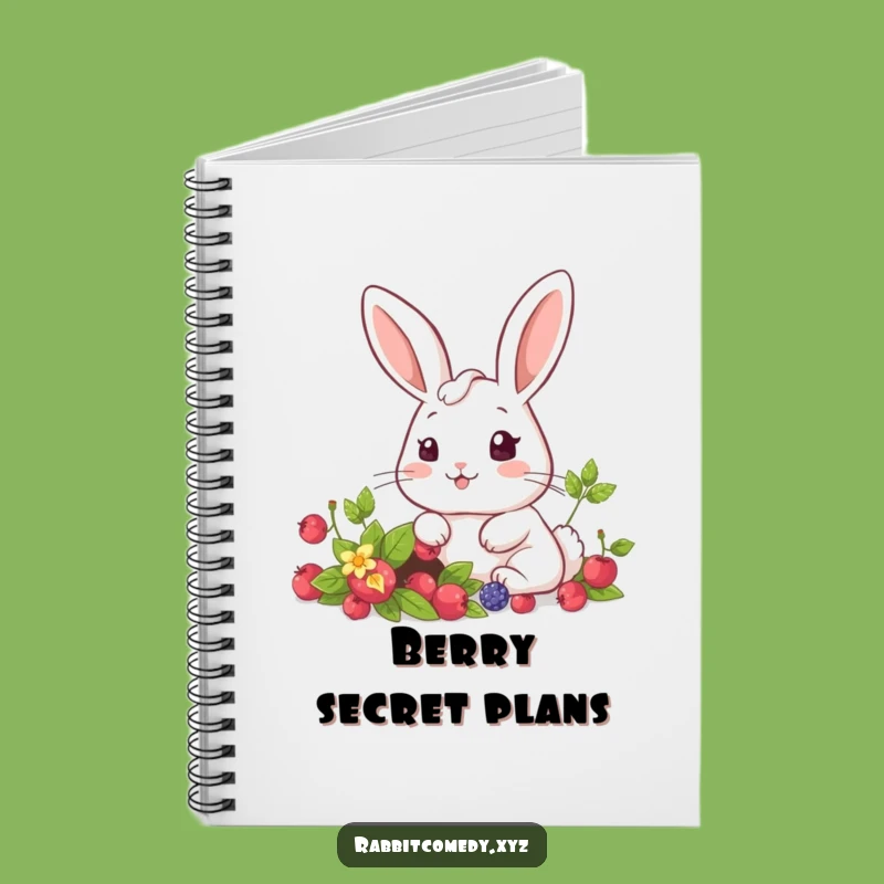 Funny Kawaii Rabbit Berry Discoveries Notebook: Jot Down Sweet Surprises