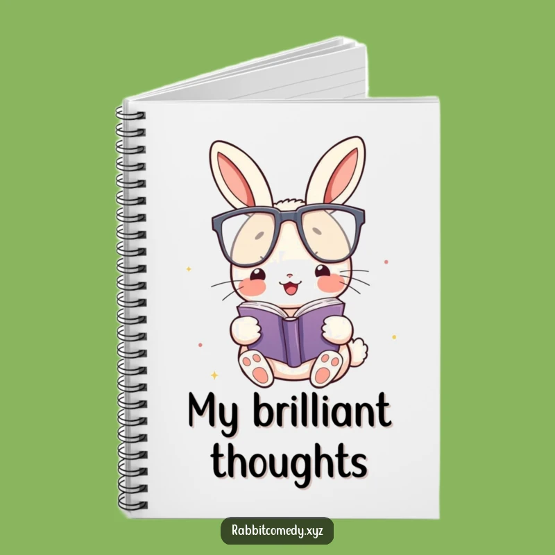 Funny Kawaii Rabbit Glasses Notebook: Humorous Journal for Readers - Perfect Gift!