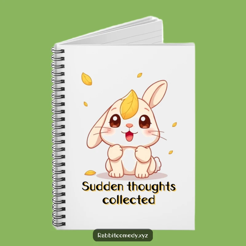 Funny Kawaii Rabbit Leaf Surprise Notebook: Capture Ideas, Hilarious Funny Gift