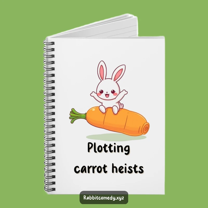 Funny Kawaii Rabbit Leaping Carrot Notebook: Jot Down Ideas, Hilarious Funny Gift