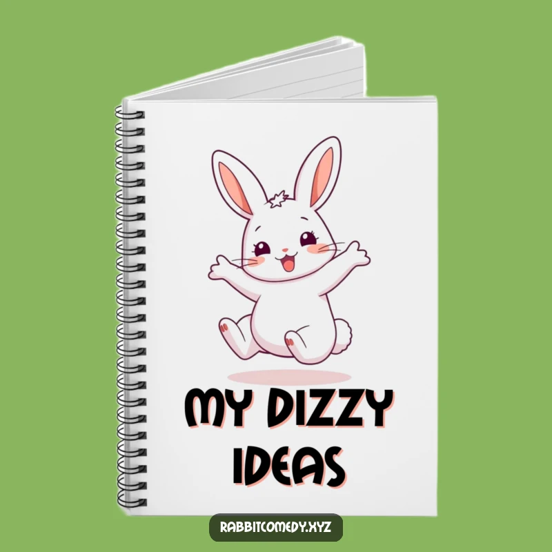 Funny Rabbit Cartwheel Notebook: Jot Down Ideas with Exaggerated Ears Fun