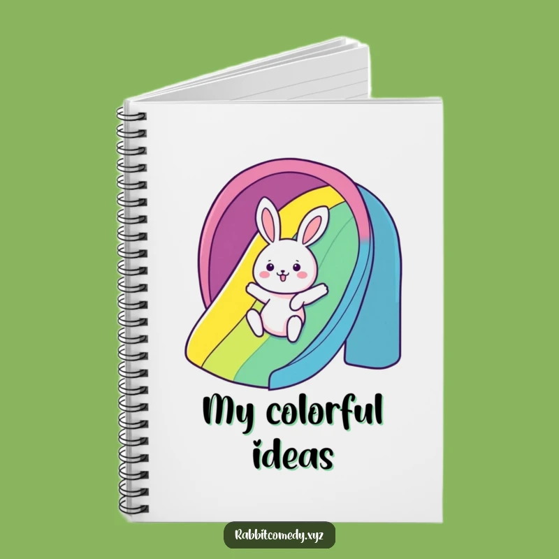 Funny Rainbow Slide Rabbit Notebook: Humorous Journal for Fun - Perfect Gift!
