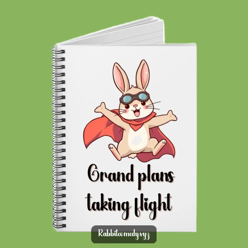 Funny Superhero Rabbit Notebook: Jot Down Bold Plans, A Funny Gift!
