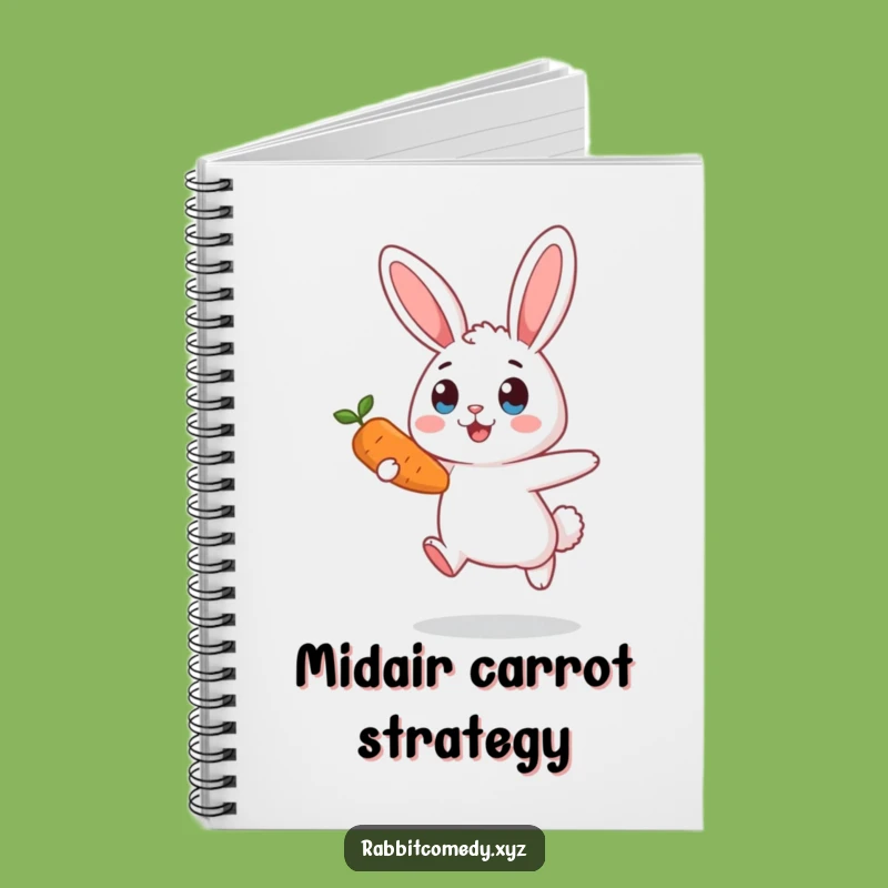 Funny Surprised Rabbit Carrot Notebook - Hilarious Journal & Gift for Writers
